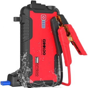 lot 3173 image: Gooloo GT1500 1500A Car Jump Starter 15000mAh Auto Battery Booster Charger SuperSafe for up to 8.0L Gas & 6.0L Diesel Engines, Water Resistant with QC3.0 Power Pack