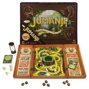 lot 3430 image: Spin Master Games Jumanji The Game Real Wooden Box Edition Of The Classic Adventure Board Game For Kids And Families Ages 8 And Up Multi
