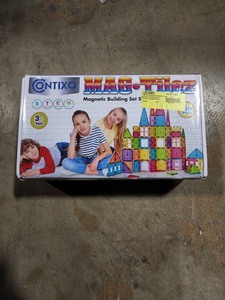 lot 3455 image: Contixo ST1 150 Piece Set Stem 3D Magnetic Building Tiles