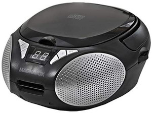 lot 3456 image: Magnavox MD6924 Portable Top Loading CD Boombox with AMFM Stereo Radio in Black