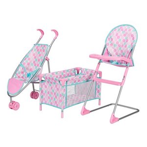 lot 3459 image: My Sweet Love 3 Piece Doll Accessory Set for 18 Dolls, Pink & Blue