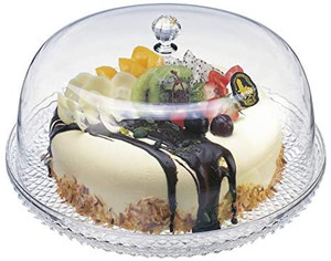 lot 3465 image: Amazing Abby - Kate - 12-Inch Acrylic Cake Plate with Dome, Plastic Cake Stand with Cover