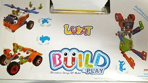 lot 3476 image: Lukat Build & Play 165 PC. 5 Building Toys 5 Model Stem Educational J7741