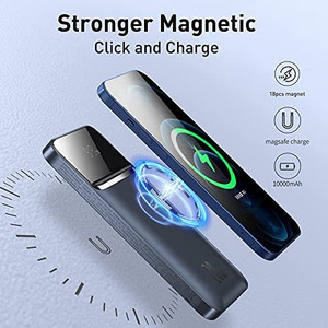lot 3484 image: Baseus Magnetic Power Bank, 10,000mAh MagSafe Wireless Portable Charger