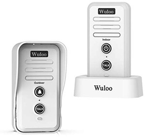 lot 3488 image: Wuloo Wireless Intercom Doorbell Chime for Home Intercomunicador (1&1-White)