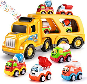 lot 3493 image: TEMI Carrier Truck Transport Car Play Vehicles Toys