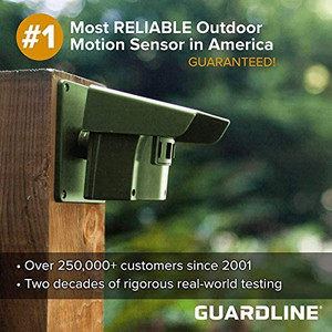 lot 3495 image: Guardline Wireless Driveway Alarm - 3 Motion Detector Alarm Sensors & 1 Receiver, 14 Mile Range