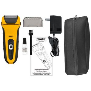 lot 3496 image: Wahl LifeProof Foil Shaver for Men, Electric Shaver, Rechargeable WaterProof WetDry Lithium ion with Precision Trimmers for Beard Shaving and Trimming, #7061-100