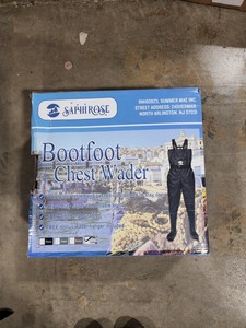 lot 3509 image: SaphiRose Mens Bootfoot Chest Wader 2-Ply NylonPVC Waterproof Fishing & Hunting Waders with Boots Hanger for Men and Women (Mens 12)