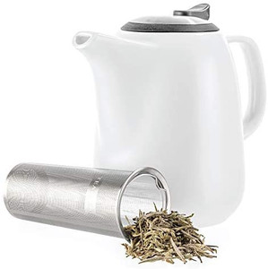 lot 3521 image: Tealyra - Daze Ceramic Large Teapot White - 27-ounce