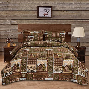 lot 3526 image: Oliven Cabin Bedding Quilt QueenFull Size