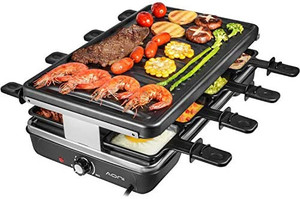 lot 3548 image: AONI Raclette Table Grill, Korean BBQ Grill Electric Indoor Cheese Raclette