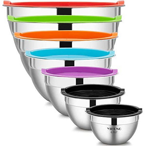lot 3555 image: 7 Piece Mixing Bowls with Lids for Kitchen
