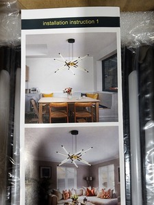 lot 3573 image: modern sputnik chandelier 43 x 29 x 12.5