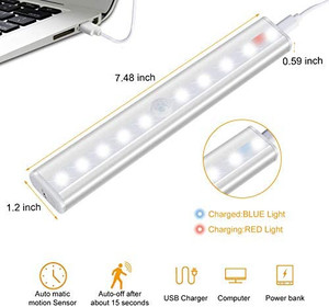 lot 3580 image: Under Cabinet Lighting Wireless Rechargeable, Motion Sensor Closet Lights Under Counter Lights, Motion & Light Sensor Stick