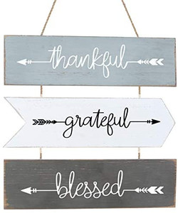 lot 3587 image: Hanging Wall Sign 3-Set  Rustic Wall Decor, Welcome Sign Wall