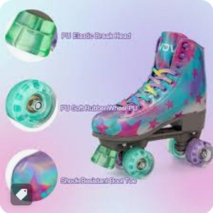 lot 3598 image: Gvdv Roller Skates Shiny pu Leather ( Womens 8)