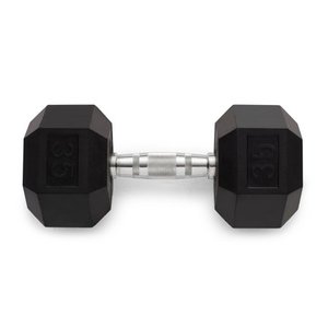 lot 4122 image: Weider Rubber Hex Dumbbell, 35 lbs - Sold Individually