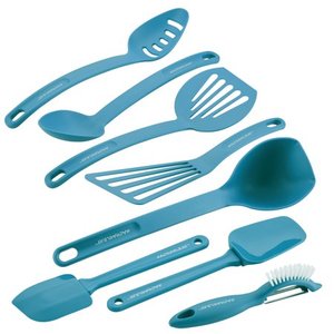 lot 5004 image: Rachael Ray Tools & Gadgets 8-Piece Nylon Tool Set, Turquoise