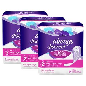 lot 5015 image: Always Discreet Incontinence Liners, Very Light Absorb, Long, 132 Ct