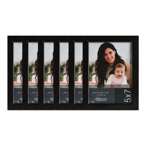 lot 5028 image: NielsenandBainbridge Life Moments Black Wood Frames (Pack of 6)