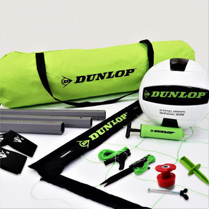 lot 5039 image: Dunlop Quick Setup Competitive Outdoor Volleyball Set, GreenBlack
