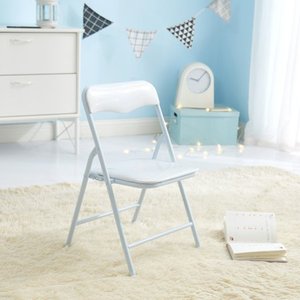lot 5041 image: Heritage Club Kids Padded Folding Chairs, Set of Two, White
