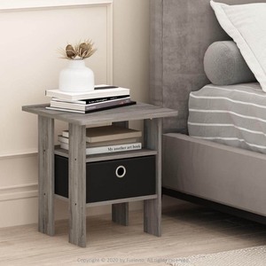 lot 5055 image: Furinno 2 Petite End Table Bedroom Night Stand - Set of Two, Multiple Finishes