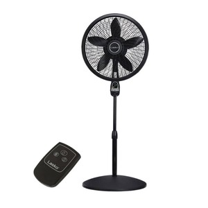 lot 5076 image: Lasko 18 Pedestal Fan with Remote Control PLUS Honeywell Table Air Circulator HT-904