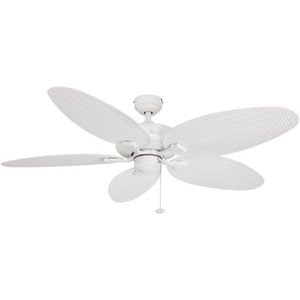lot 5082 image: Honeywell Duval 52 White Outdoor Ceiling Fan