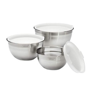 lot 5100 image: Cuisinart - 3-Piece Mixing Bowl Set - Stainless-Steel