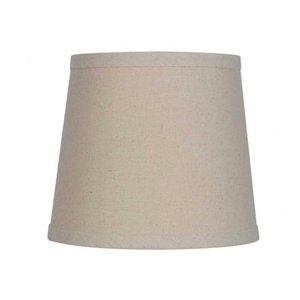 lot 5132 image: Mainstays Textured Tapered Drum Lamp Shade, Beige