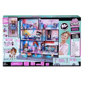 lot 5144 image: LOL Surprise Home Sweet with Doll�� Real Wood Doll House with 85 Surprises 3 Stories, 6 Rooms including Elevator, Tub, Pool, Patio, Living Room, Kitchen, Piano Bedroom, Bathroom, and Fashion Closet