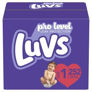 lot 5157 image: Luvs Pro Level Leak Protection Diapers Size 1 252 Count