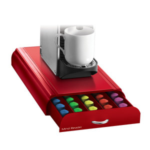 lot 5159 image: Mind Reader 50 Capacity Nespresso Capsule, 24 Capacity Vertuoline Coffee Pod Storage Drawer Organizer