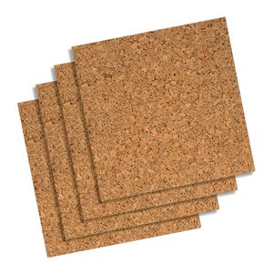 lot 5169 image: Quartet 12 x 12 8pk Natural Cork Tiles Frameless, Modular