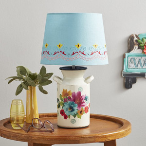 lot 5180 image: The Pioneer Woman Breezy Blossoms Table Lamp, LED Bulb Included