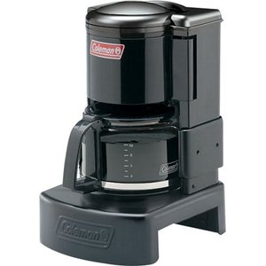 lot 5207 image: Coleman Outdoor Grill Top, Drip Coffeemaker, Stainless Steel & Black