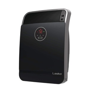 lot 5208 image: Lasko 1500W Ceramic Whole Room Space Heater with Remote, CC18306, BlackSilver
