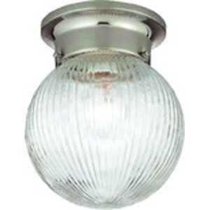 lot 5211 image: Hardware House Ceiling Fixture 54-4718 with Satin Nickel Finish - Bulb Not Included