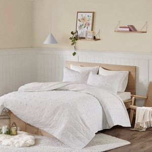 lot 5216 image: Urban Habitat Brooklyn FullQueen Cotton Jacquard 3 Piece Coverlet Set