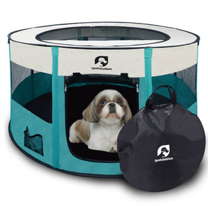 lot 2500 image: iPetstation Foldable Portable Octagon Pretty Playpen