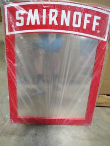 lot 2526 image: Smirnoff Sign Red with Mirror