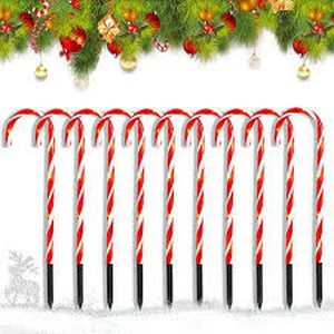 lot 2541 image: Candy Cane Lights, ZHUPIG Christmas Candy Cane Pathway Lights Set of 10 Outdoor Christmas Decorations Lights, Waterproof for Christmas Outdoor Walkway Pathway Lighting with 8 Working Modes