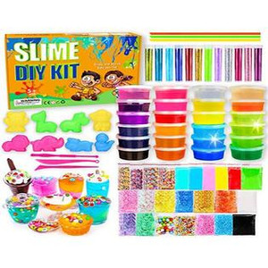 lot 2543 image: TOYK DIY Slime Kit-Ultimate Glow in The Dark Glitter Slime