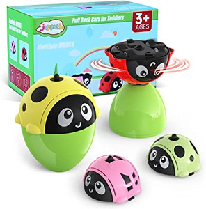 lot 2544 image: Pull Back Cars Toy for Toddlers, Joypath Mini Small Animal Toy Cars Set, Friction Powered Push and Go Cars, Gifts for 3 Year Old Boys Kids(4 Packs)