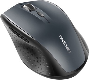 lot 2545 image: TECKNET Bluetooth Wireless Mouse, 5 Adjustable DPI Levels, 24-Month Battery Life, 6 Buttons Compatible for Ipad ProLaptopSurface ProWindows Computer Chromebook-Grey