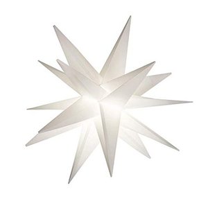 lot 2595 image: Elf Logic 18 Easy Assembly Battery Timer Moravian Star - Hanging Outdoor Christmas Star Light - Use As Holiday Decoration, Porch Light (Led -Battery Timer, 18 Inch)