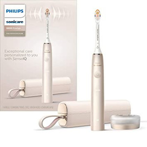 lot 2596 image: Philips Sonicare Prestige 9900, Rechargeable Electric Power Toothbrush with SenseIQ, Champagne, HX999011