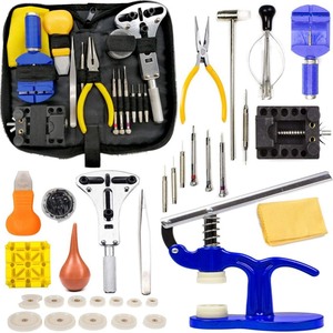 lot 2601 image: JUNP�GAN Watch Repair Kit, Watch Band Strap Link Pins Remover Repair Tool Set��Watch Battery Replacement Tool Kit with Carrying Case